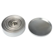 12 шт./компл. Нержавеющая сталь Круглый Круг Cookie мусс торт кольцо торт десен Вставить Плесень Слои Тесак DIY Свадебные Инструменты для тортов