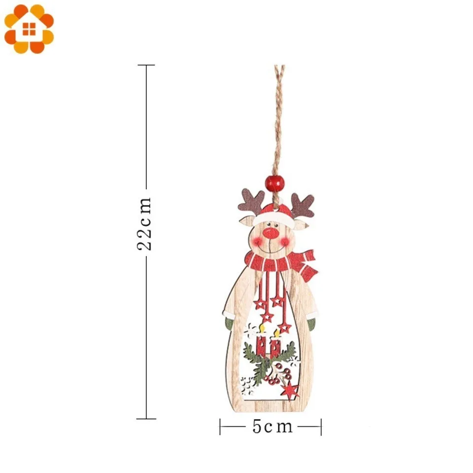 3 шт./компл. деревянный Рождественский кулон Санта Клаус/с изображением снеговика/оленя автомобиля елка деревянные, подвесные украшения Детские Рождественские подарки домашние вечерние украшения