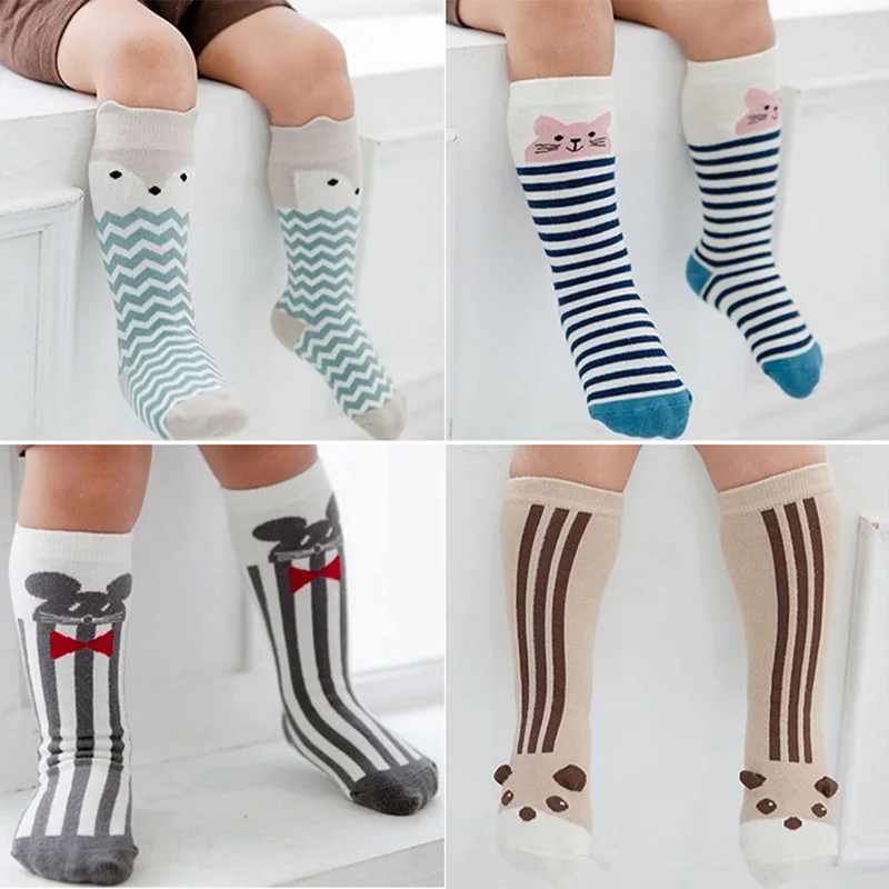 

DreamShining Cute Lovely Newborn Toddler Knee Tights Baby Girls Boys Cartoon Print Tight Kids Soft Breathable Cotton Tight 0-4 Y