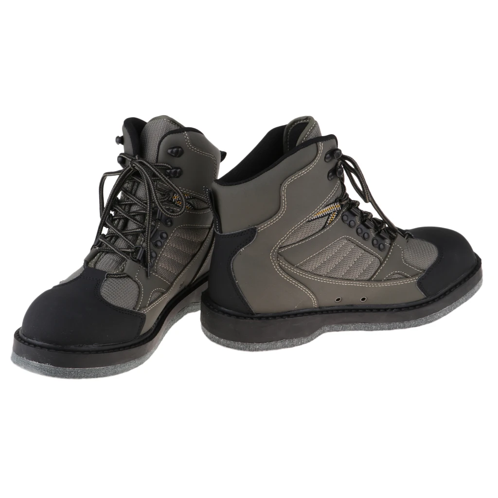 Fishing Hunting Wading Shoes Breathable Quick-dry Boots Outdoor Anti-slip Wading Waders Boots with Felt Sole US 8-12