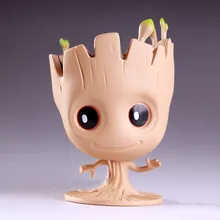 Buy the Cartoon Cute Baby Groot,Tree-man Flower Pot model Automobile pendulum Free Shipping