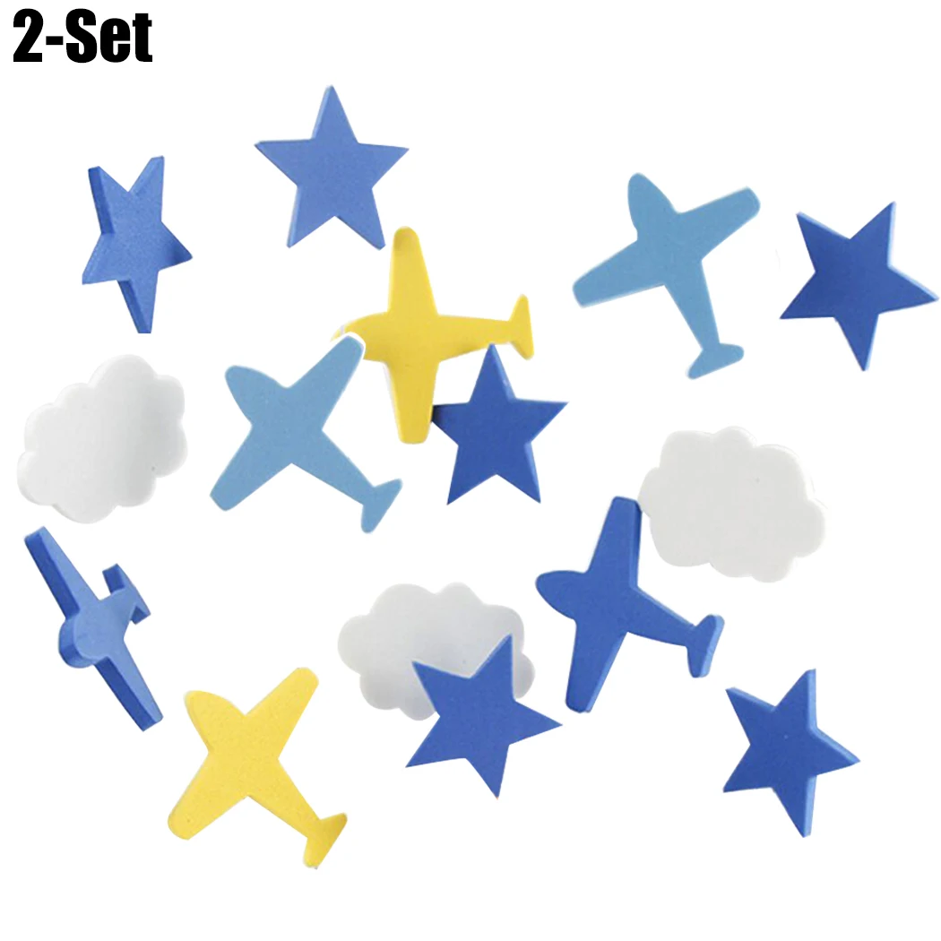 

New Arrival 28PCS Cake Topper Creative Cloud Plane Star Decor Party Cake Topper Cupcake Topper For Birthday