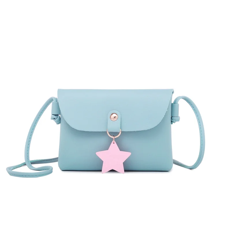 

women small envelope shoulder bag lady's mini cute solid color luck star handbag cover opening bag cross body mobile phone bag