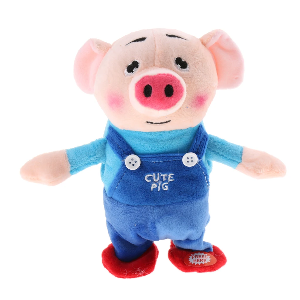 20cm Funny Pig Walking and Talking Plush Toy Sound Recording Doll for Children Gift
