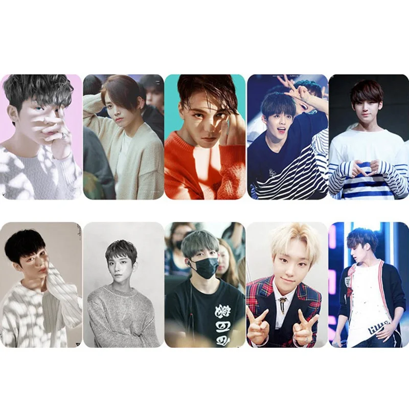 

10pcs/set Popular Star Seventeen Member Album LOMO Cards K-POP Self Made Paper HD Photocard