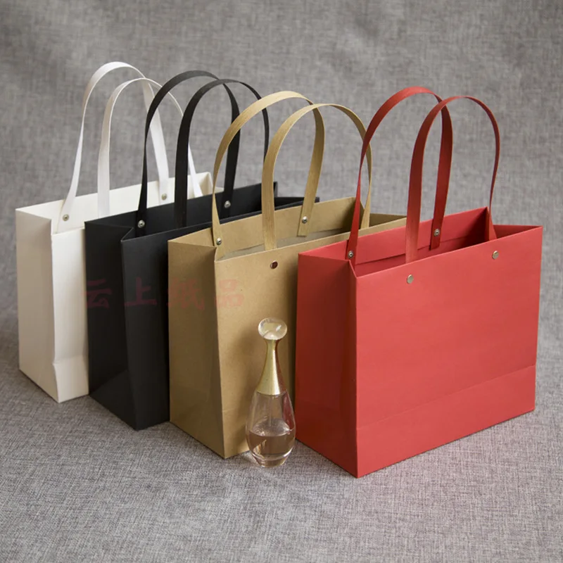 

20 PCS/lot Wedding Birthday Gift Bags Clothing Jewelry Handbags Kraft Paper Tote Bags
