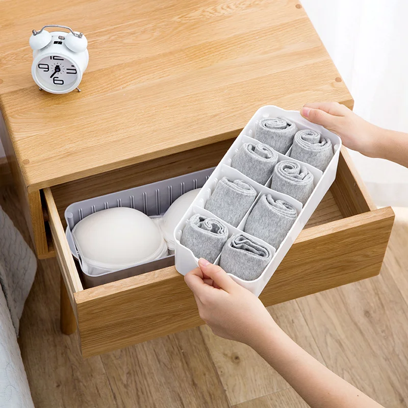 Partition Underwear Storage Box Free Combination Storage Compartment Organizer Household Plastic Bra Underwear Finishing Box10