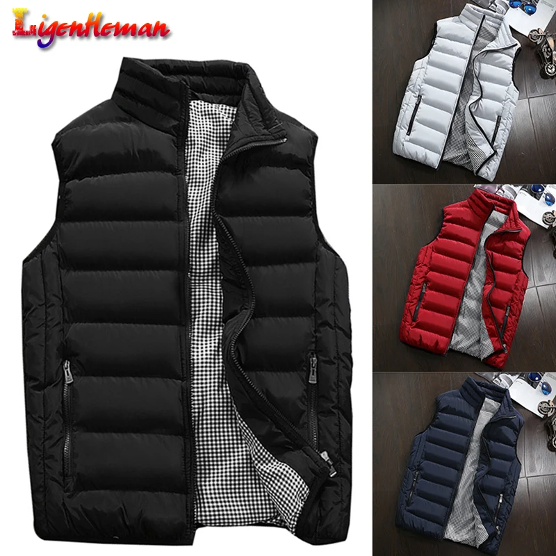 Kopen Winter Mannen 2019 Casual Vest Plus Size 5XL Vest Lente Herfst mannen Vest Heren Jassen Mannen Nieuwe Stijlvolle Warm mouwloze Jas