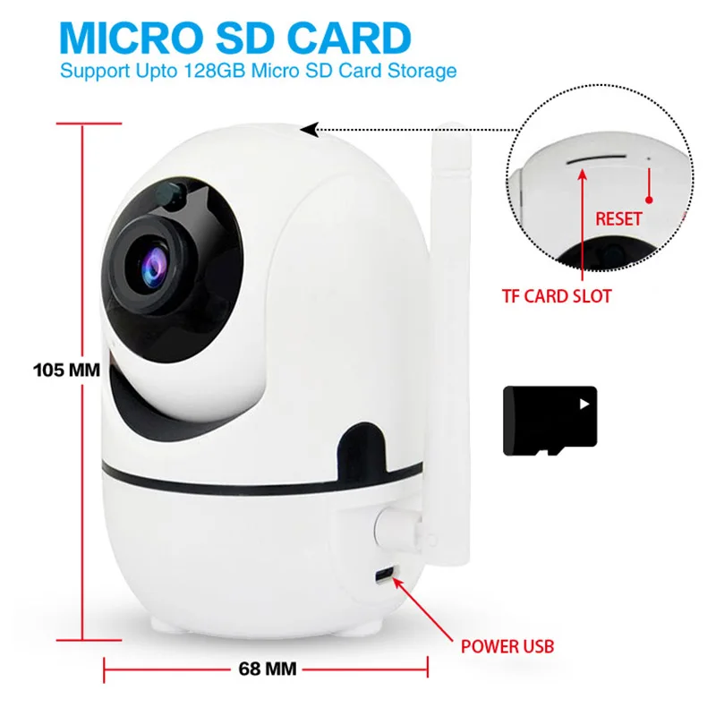 

HD 1080P Cloud Wireless IP Camera Intelligent Auto Tracking Home Security Surveillance Wifi Camera JFlyer