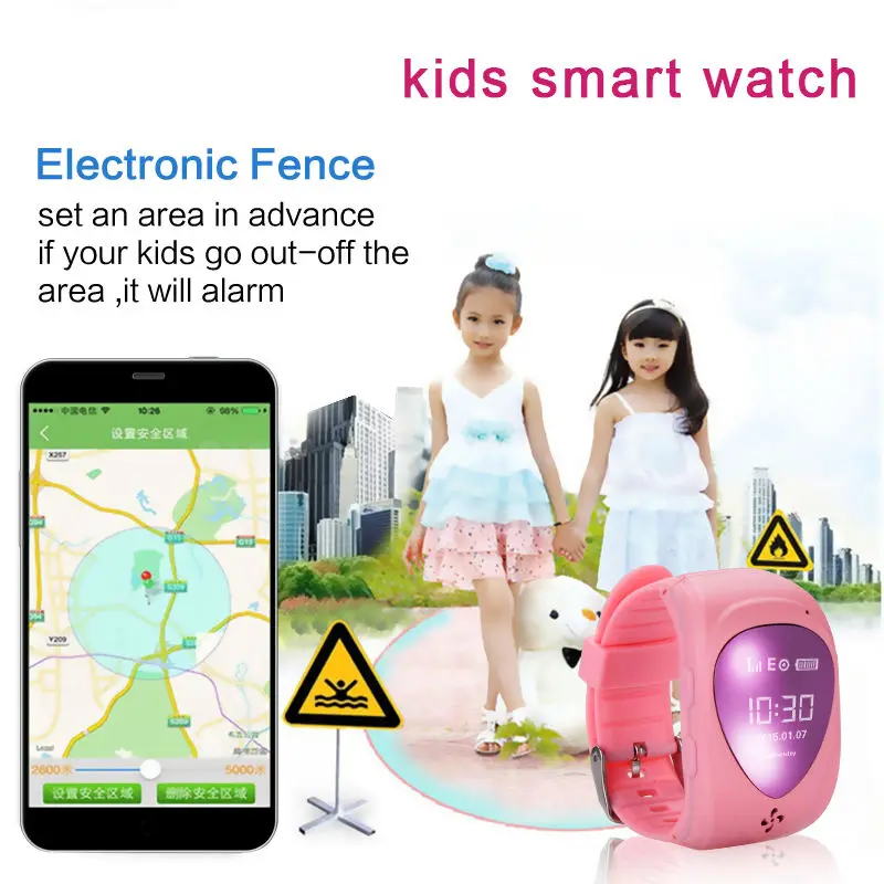 Smart Phone Watch Children Kids Wristwatch GSM GPRS GPS Locator Tracker Anti-Lost Child Guard for iOS cheap Android Phone