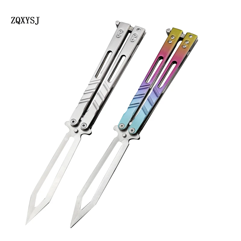 

Butterfly Folding Knife Butterfly Cs Go Knife No sharp Butterfly Practice Training Fixed Knife Karambit Csgo Folding Pocket Tool