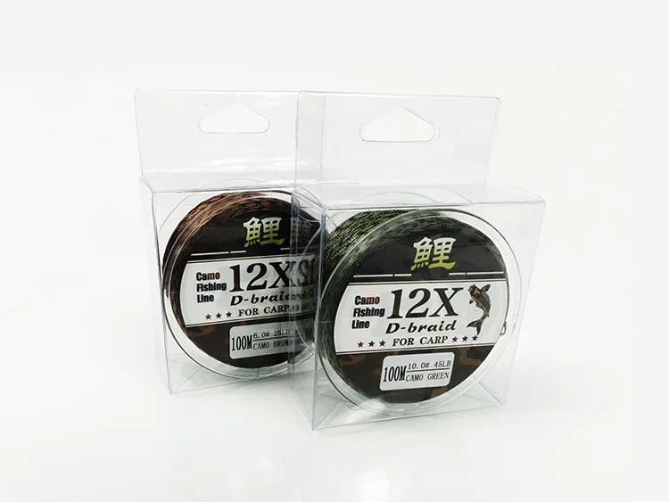 Equipamento de Pesca Linhas de Nível Jigeecarp Carpa Trança Linha Marrom Cor Verde Grosseiro Pia 25lb 35lb 45lb 60lb 50m - 100m 9 Caixa p equipamento de pesca