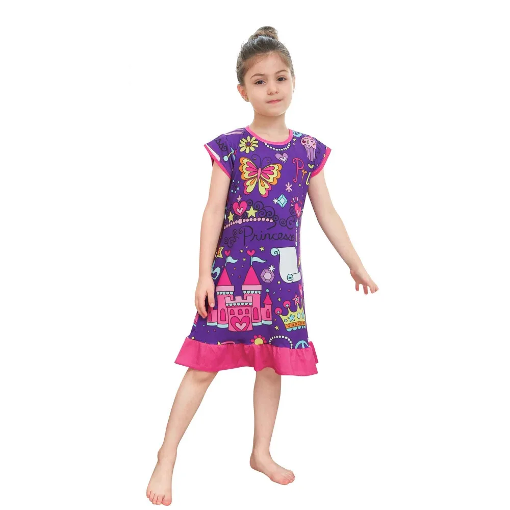 Платье для девочек летние платья принцессы Эльзы с принтом Одежда для детей Детский костюм Одежда для девочек платье для малышей, костюм