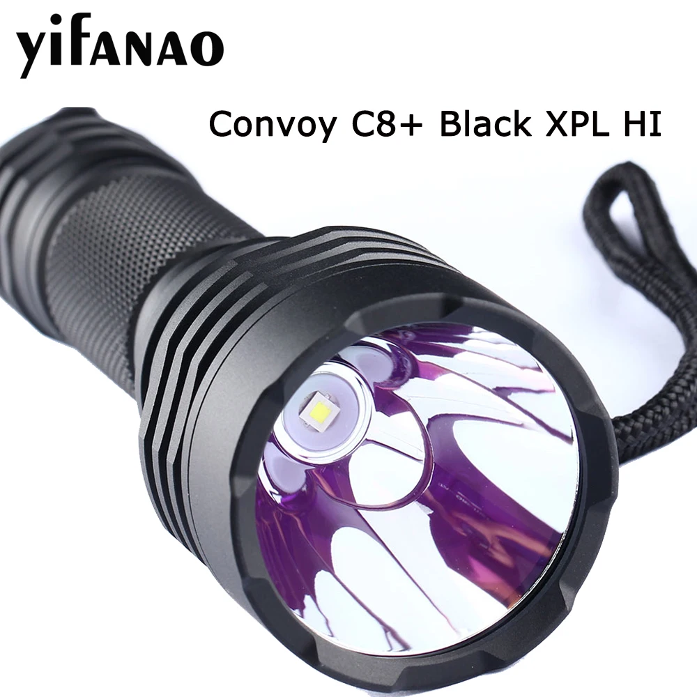 

Convoy C8 LED Flashlight +Black XPL HI Tactical Torch Aluminum Light Rechargeable Powerful Night Lighting 5Modes Lamp By 18650