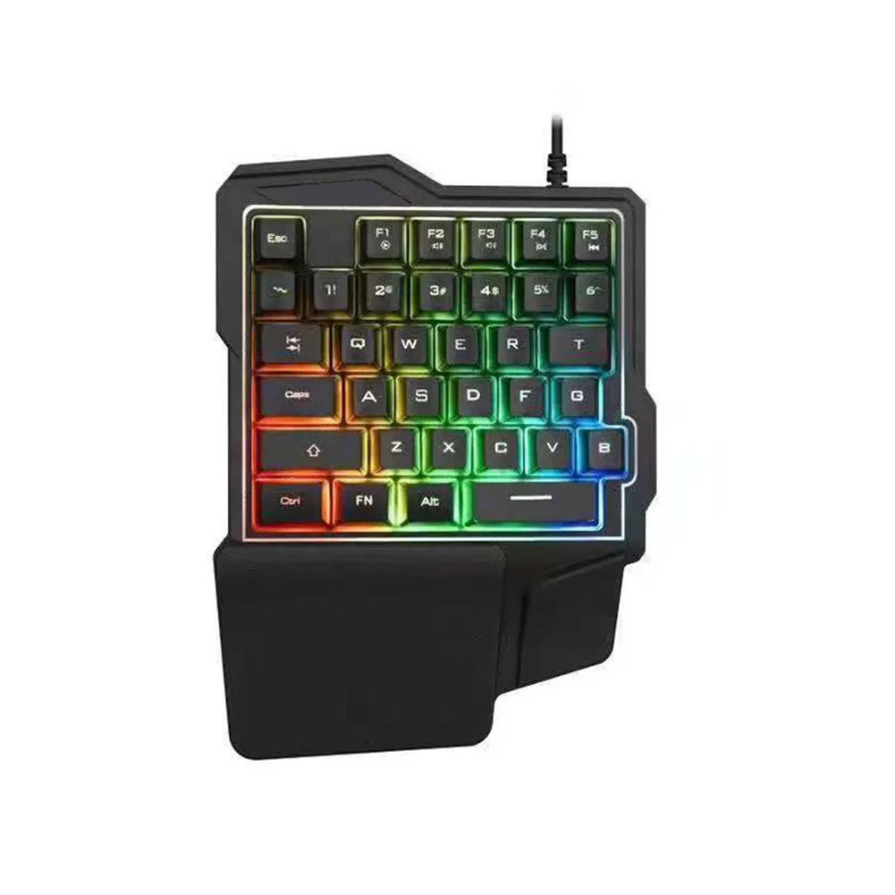 

Newly One Hand Mechanical Gaming Keyboard Half Keyboard Small Gaming Keyboards with Backlight DC128