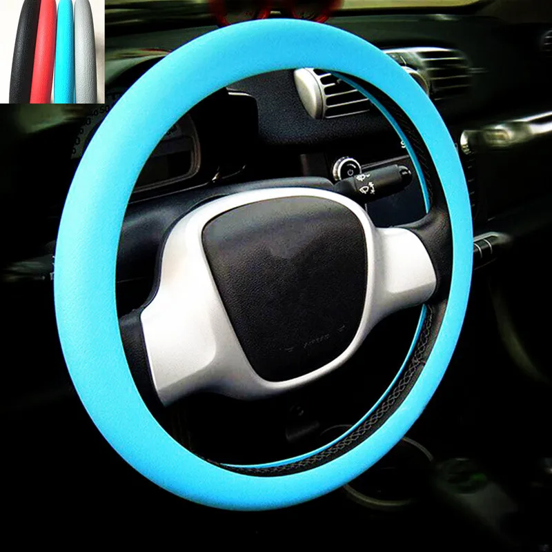 

Car styling Hot silicone car steering wheel cover For Skoda Octavia A2 A5 A7 Fabia Rapid Superb Yeti Roomster