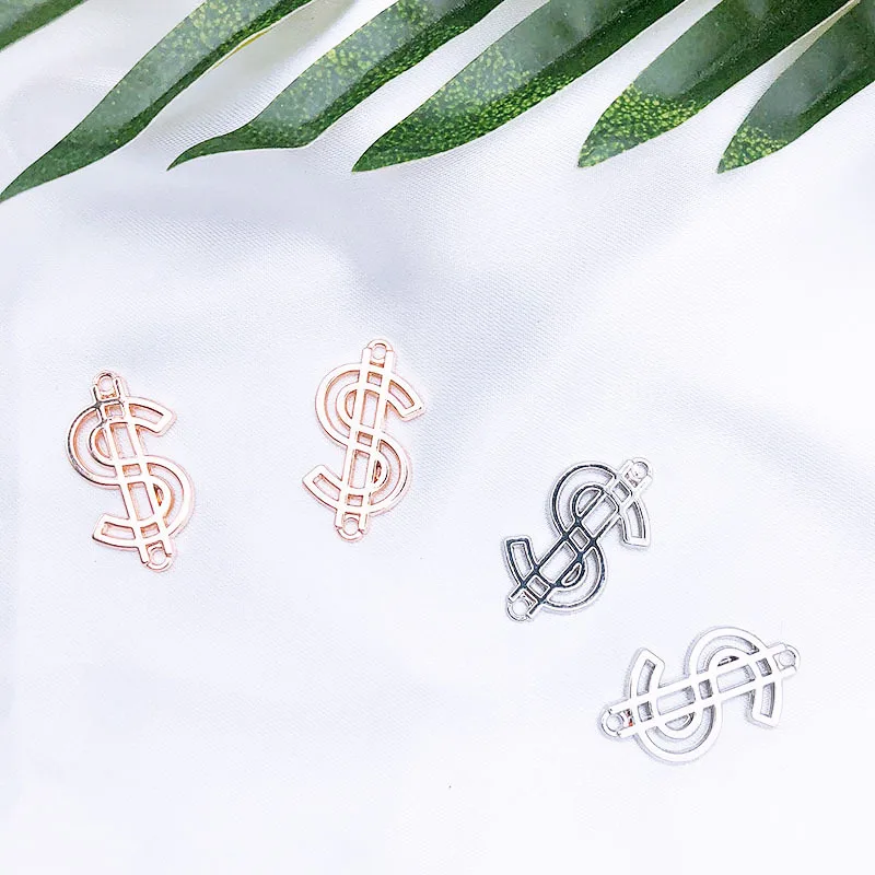 New 10pcs Fashion Charms Gift Alloy Dollar Sign Pendant Earring Necklace Jewelry Accessories DIY Electroplating Does Not Fade | Украшения и