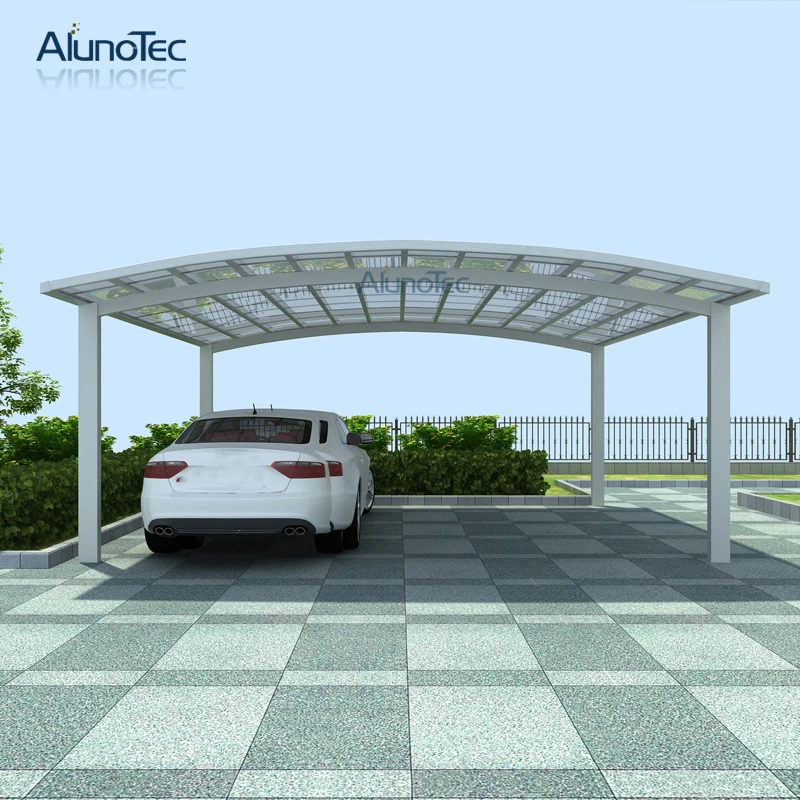 Polycarbonate Cover Garages Shelter Sun Shade for 2 Car 5.5m length x 6m width x 3m height