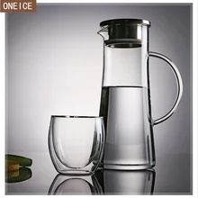 Большой Стеклянный Горшок термостойкий ручной работы стеклянный чайник для кофе, молока, сока, напитков, фильтр из нержавеющей стали 1500 мл