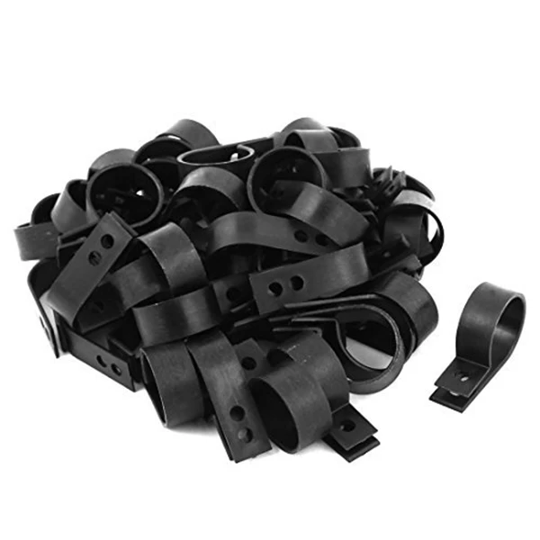 

50 Pcs Black Nylon R Type Cable Clip Clamp for 23mm Dia Wire Hose Tube
