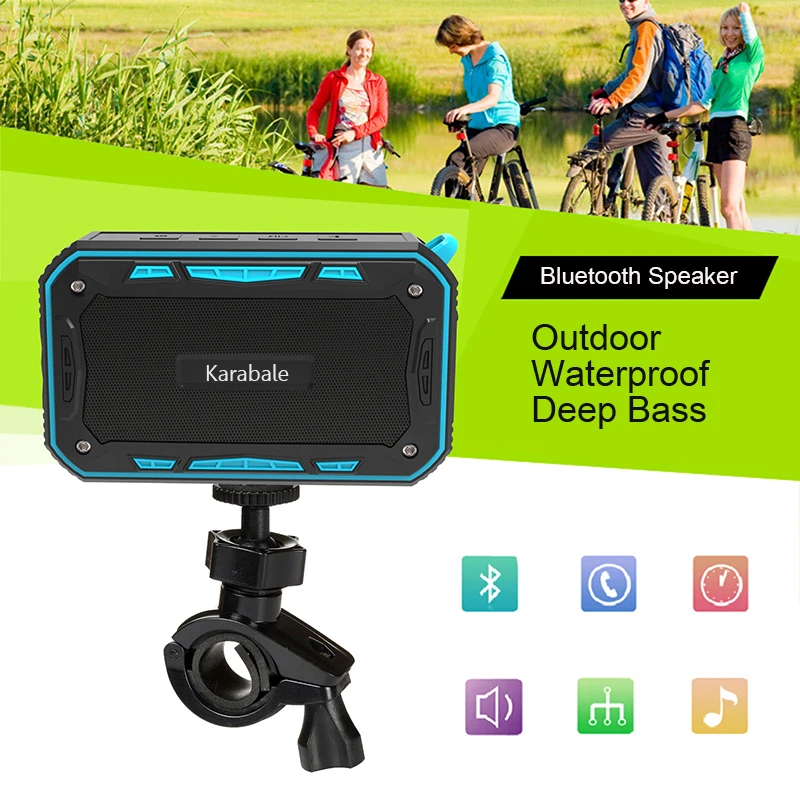 

Outdoor Portable Waterproof Wireless Bluetooth Speaker Deep Bass Professional Bicycle Sport Speaker TF Mp3 Player With Mic FM