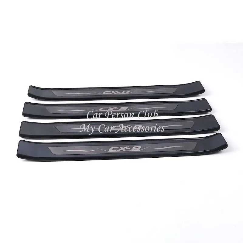 

For 2018 2019 Mazda CX-8 Exterior Door Sill Plate Cover Welcome Pedal Guard Frame Molding Garnish Trims Stainless Car Accessory