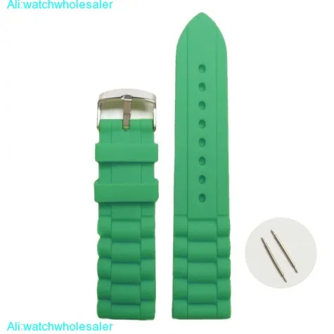 20mm Clover Green Silicone Jelly Rubber Unisex Watch Band Straps WB1002V20JB