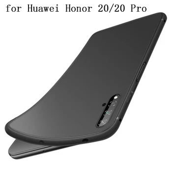 

Soft Silicone Rubber Case Cover for Huawei Honor 20 Anti Finger Matte Back Shell Protective Skin for Huawei Honor20 Free Gift