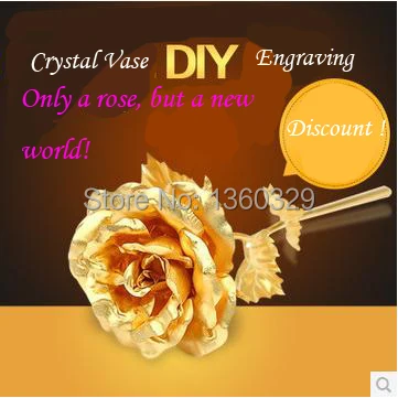 

Symbol of True Love Romantic 24K Lustre Goldleaf Rose for Valentine's Christmas New Year Mother's Home Decoration Free Shipping