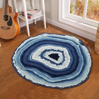

3D Antique Wood Grain Annual Ring Round Carpet Kid Carpets Rugs for Bedroom Bathroom Living Room Wood Mats Kitchen Entrance Mat