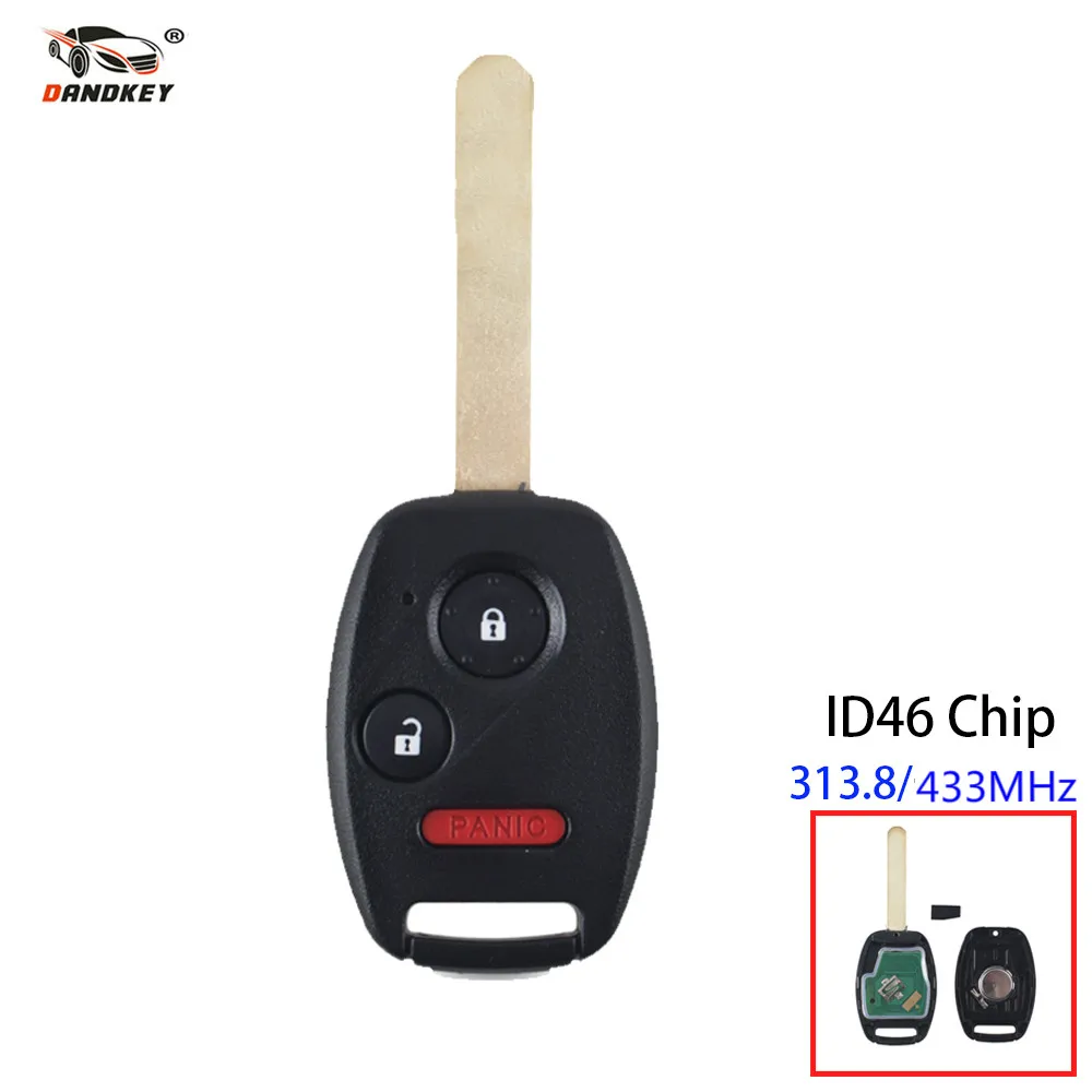 Dandkey 2+1 Buttons For Honda Civic Pilot Remote Key MLBHLIK-1T/CWTWB1U545/N5F-S0084A/OUCG8D-380H-A With ID46 Chip 433/313.8MHz |