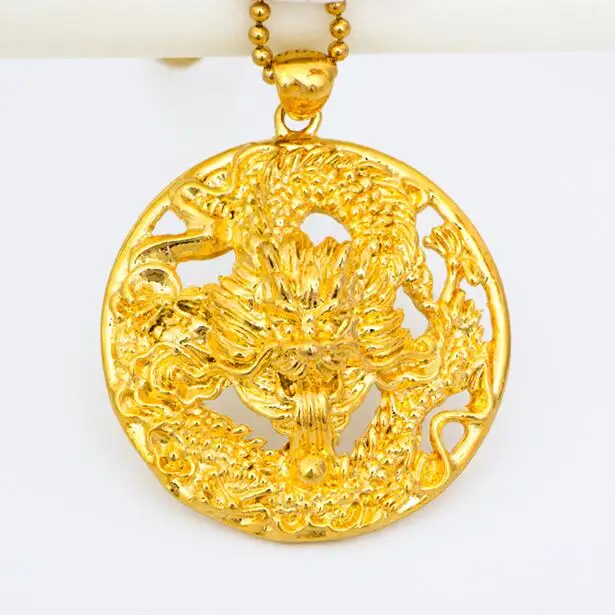 Vietnamese gold plated gold necklace faucet bead chain new Pendant free