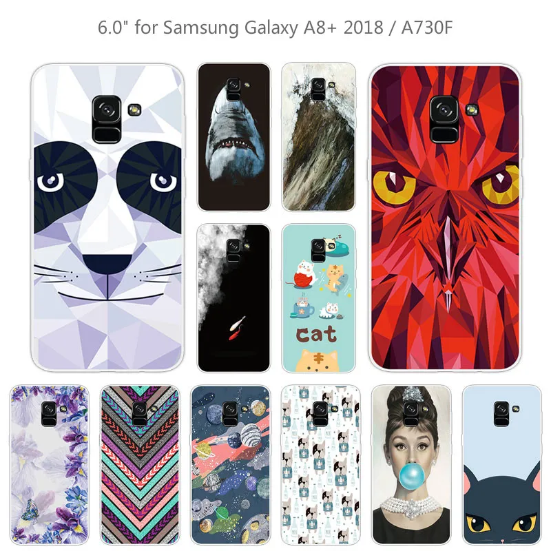 Для Samsung Galaxy A8 + 2018 шт чехол для телефона 6 0 &quotпрозрачный силиконовый мягкий TPU Plus