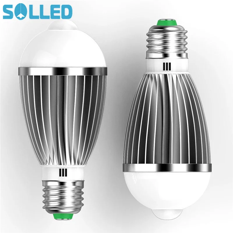 

SOLLED Led PIR Infrared Sensor Motion Light Bulb E27 7W Auto Smart Led Motion Detecting Light Lamp With The Motion Sensor