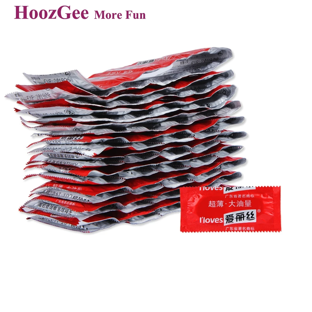 HoozGee I Loves font b Condoms b font Fruit Flavor Extra Safe Super lubrication Latex font