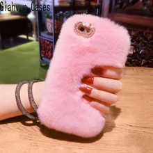 Bling Hot Winter Warm Soft comfort Fake fur Rabbit’s hair For Huawei honor 4A 4X 5 5C 5X 8 V8 9 V9 5A 6A 6Plus phone case