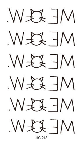 Classic Black Tatoo Cat Bird Fake Tattoo Tatuajes Hand Tatouage Body Waterproof Temporary Tattoo Sticker Small Taty