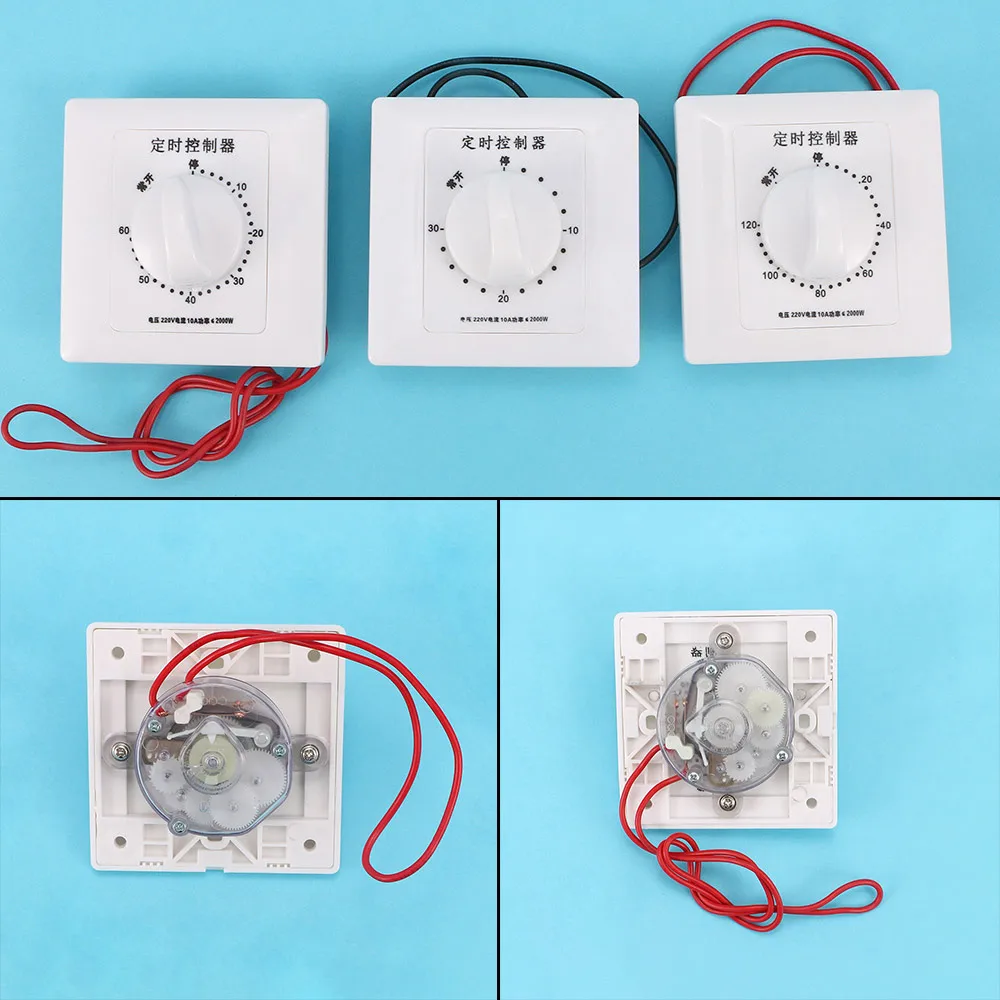 

Time Switch Controller 220V30/60/120 Minutes Intelligent Mechanical Countdown Automatic Power Off Timer Socket Kitchen Tool