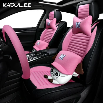 

KADULEE flax auto car seat covers For citroen c4 picasso mercedes w163 ford kuga 2017 lexus ct200h car accessories car-styling