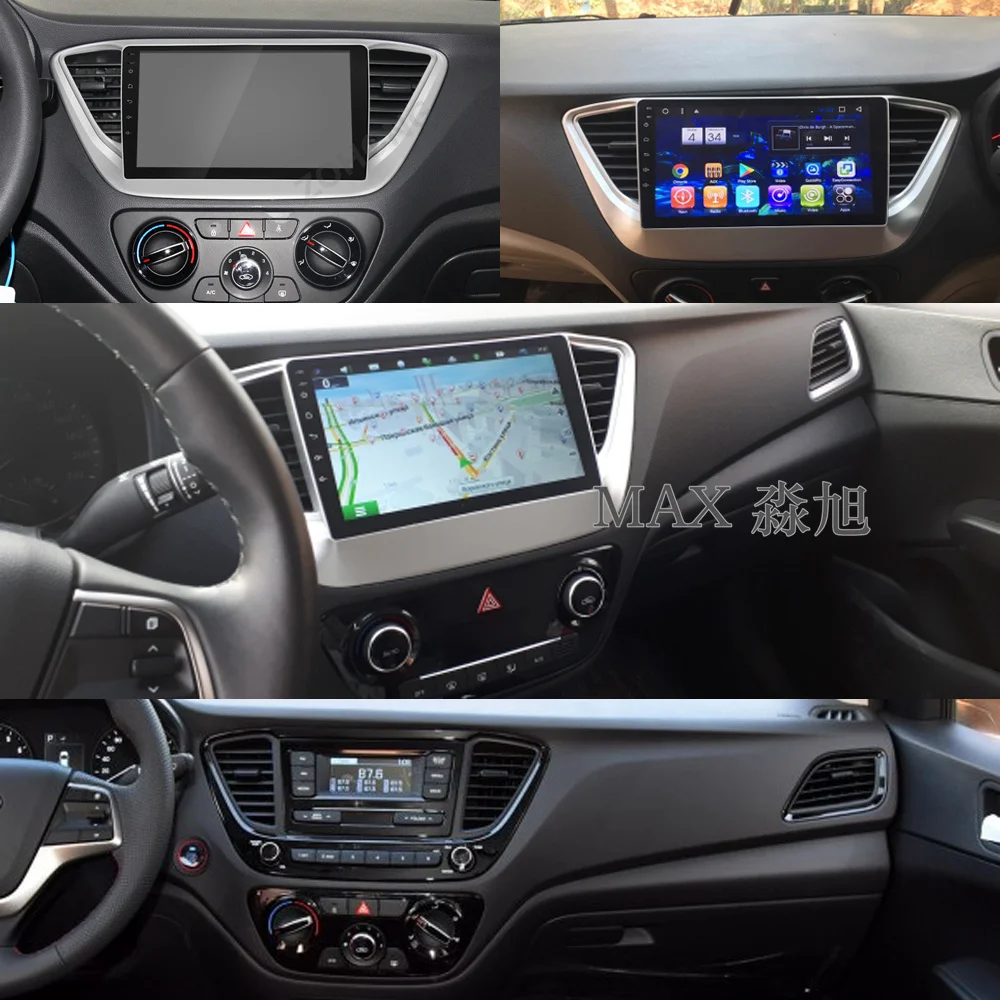 Top MAX GPS Navigation System Android 8.1.0 Car DVD For Hyundai Verna Solaris 2017 2018 Car Radio RDS Map SWC 4G WiFi Bluetooth Call 5
