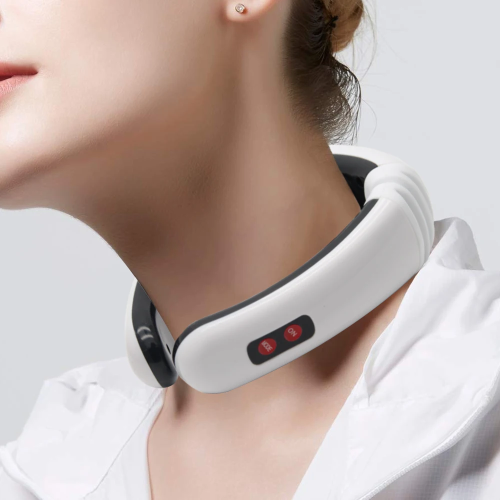 Vente Masseur électrique de cou d impulsion vertèbre cervicale Massage par impulsion thérapie magnétique soulagement de la douleur outil de soins de santé Relaxation