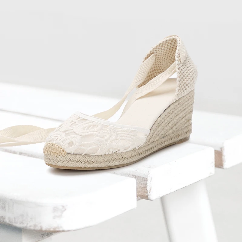 

Women shoes sandal mid height 70mm espadrill sandals
