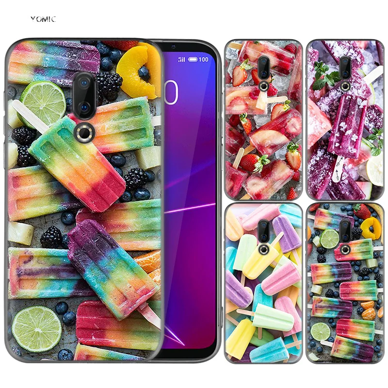 

Silicone Case for Meizu 16 16th M6T Black Dark Coque Shell Cell Phone Tpu Cover Dull Polish Summer worthy Ice pop recipes