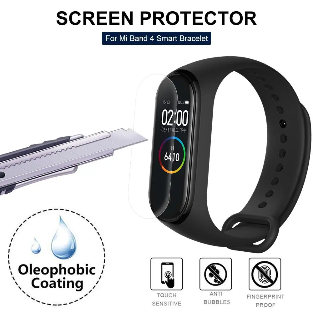 Для Xiaomi Mi Band 4 защитная пленка для экрана аксессуары смарт браслета полноэкранная