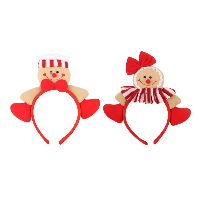 

Christmas Women Men Cute Gingerbread Headband Hairband Head Band Unique Design Festival Hair Band Accessories Christmas Gift