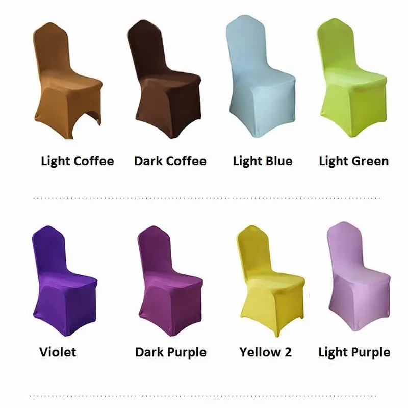 

Thicken Elastic Universal Colorful Spandex Stretch Elastic Wedding Dining Seat Chair Cover Party Banquet Hotel Polyester Covers