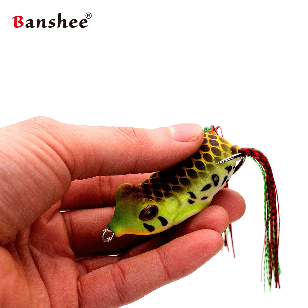 Banshee 15 г 60 мм Большая мягкая лягушка со змеиной головой/окуня Topwater Ray лягушки