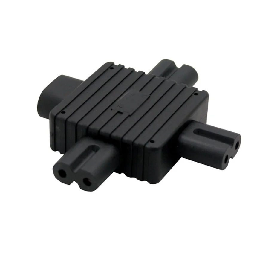 Черный 15 А CE медь IEC320 мужской C8 до 3XC7 женский UPS PDU Power 4 в 1 перезаряжаемый