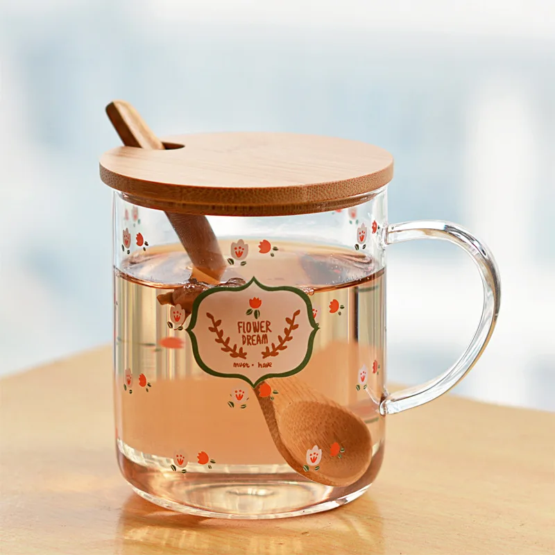 Cartoon Deer Mugs Glass Mugs Creative Tea Coffee Mugs Cute Gift With