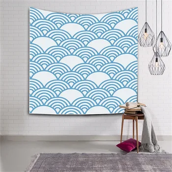 

Janpan Style Cartoon Wave Printing Tapestry Wall Hanging Psychedelic Ocean Wall Tapestry Art Chakra Home Decorations For Bedroom